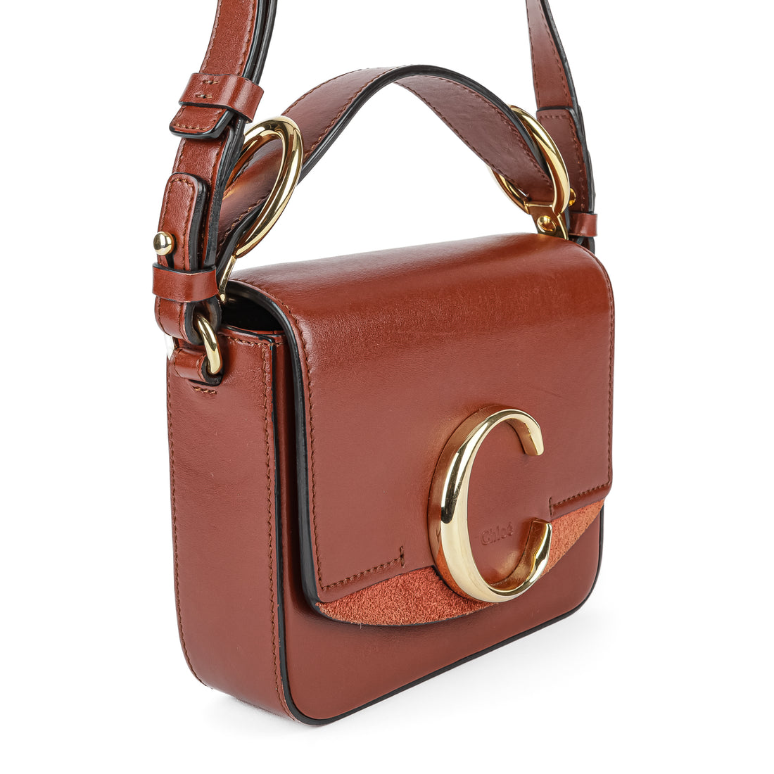 CHLOE C Mini Bag -Brown Leather