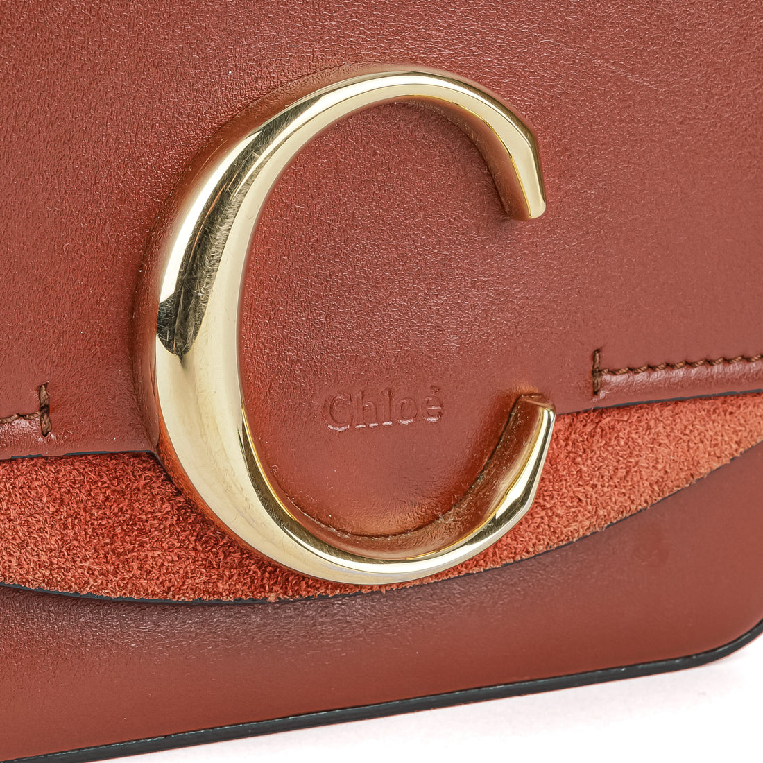CHLOE C Mini Bag -Brown Leather