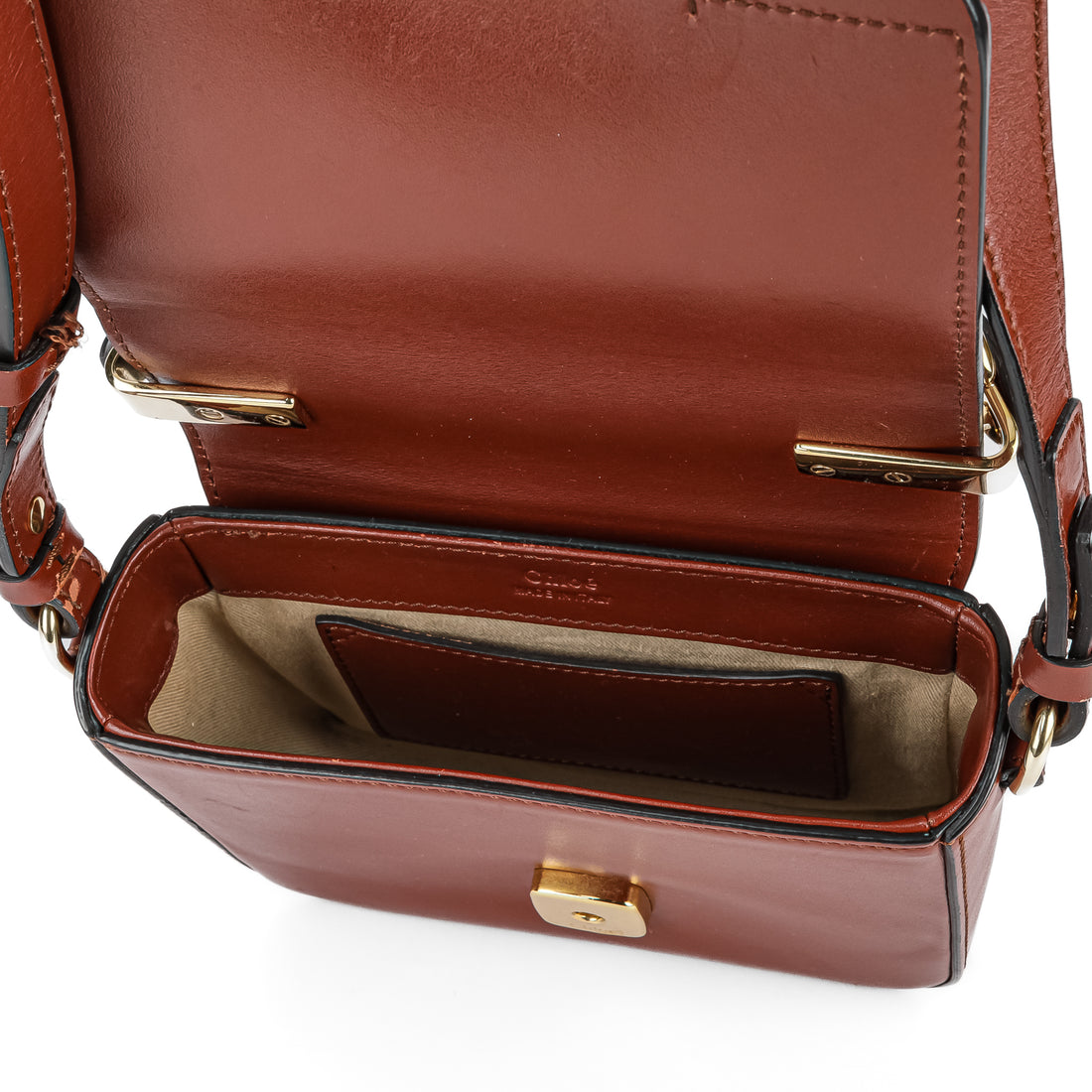 CHLOE C Mini Bag -Brown Leather
