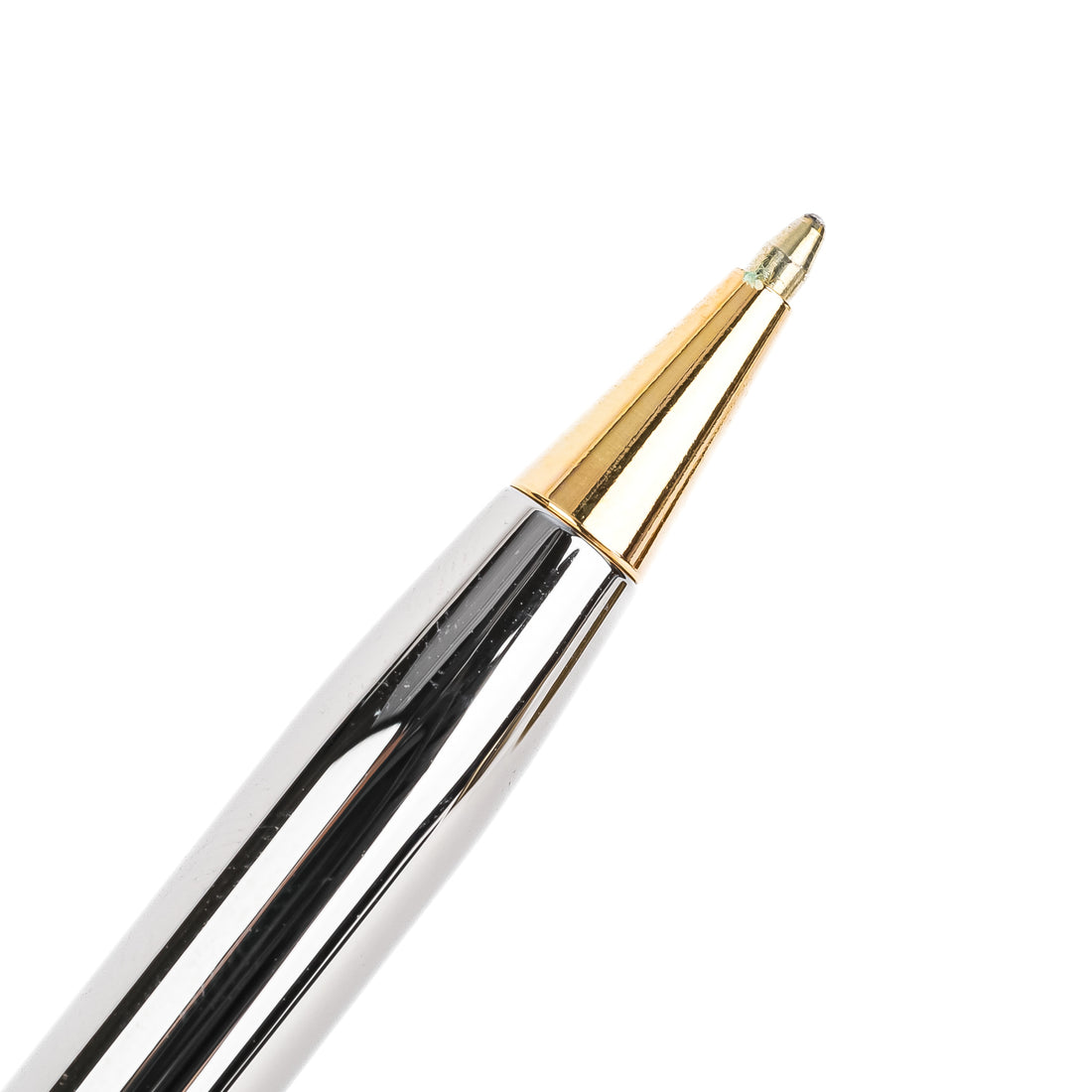 TIFFANY & CO Brass T Clip Stainless Steel Retractable Ball Point Pen