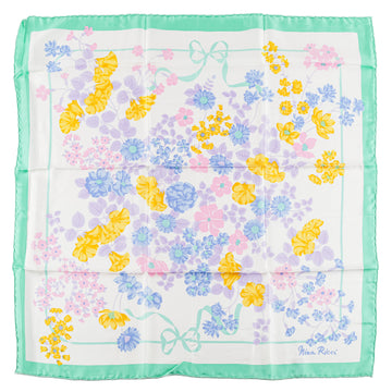 NINA RICCI Silk Scarf - Pastel Florals