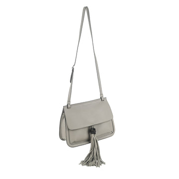 GUCCI Bamboo Daily Shoulder Bag - Grey Leather