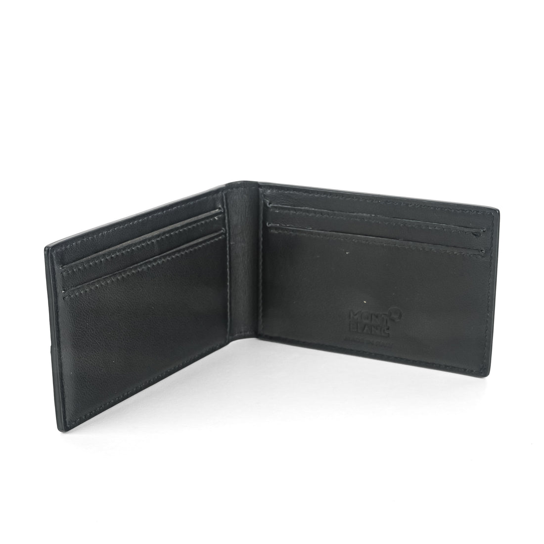 MONTBLANC Bifold Card Wallet - Black Textured Leather
