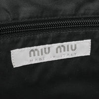 MIU MIU Black White Leather Shoulder Bag