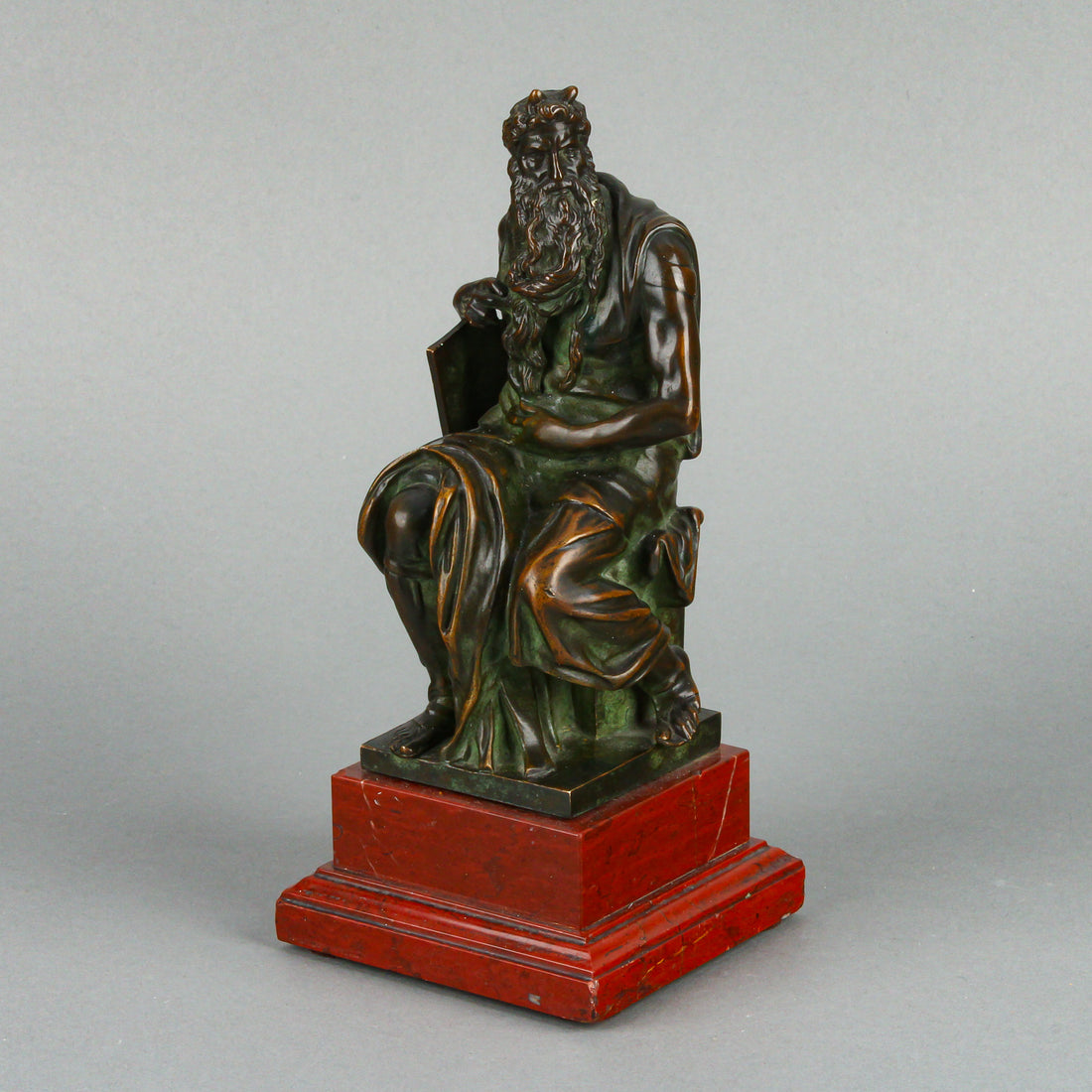 After Michelangelo - Moses - Cast Bronze on Marble Base