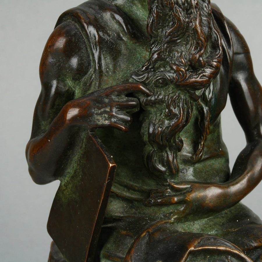 After Michelangelo - Moses - Cast Bronze on Marble Base