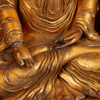 Antique Asian Gilt Wood Buddha On Elaborate Stand/Shrine
