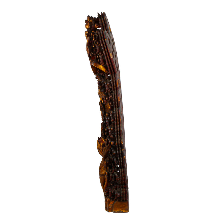 Antique Asian Gilt Wood Buddha On Elaborate Stand/Shrine