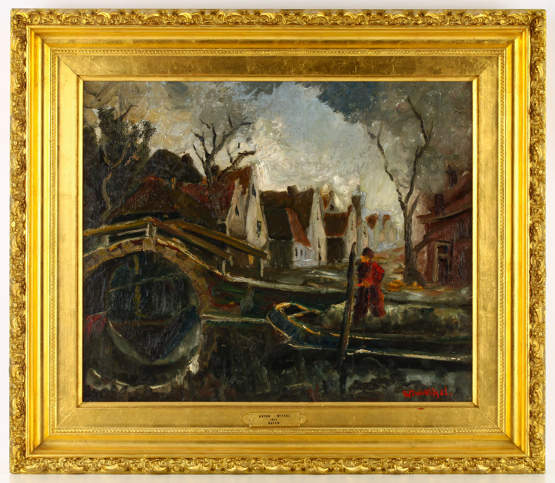 Anton Witsel - Village Boatman - Oil on Canvas