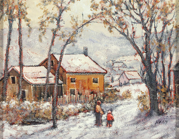 Zsolt Nagy (Hungarian Canadian     1937)  Winter Village