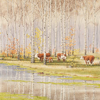 Conrad Mieschke (Polish 1938)      "At The Pond" H15"xW11"