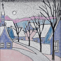 Charles Sucsan (Canadian 1932-2022)  Winter Village Scene