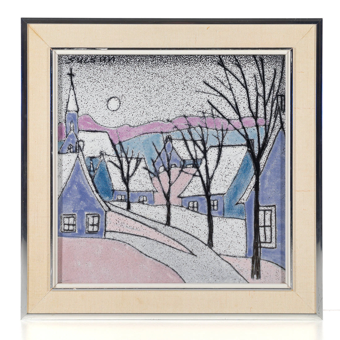 Charles Sucsan (Canadian 1932-2022)  Winter Village Scene