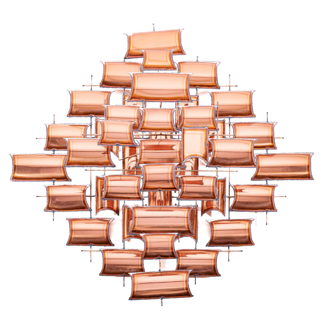 Curtis Jere Style Copper Wall Sculpture