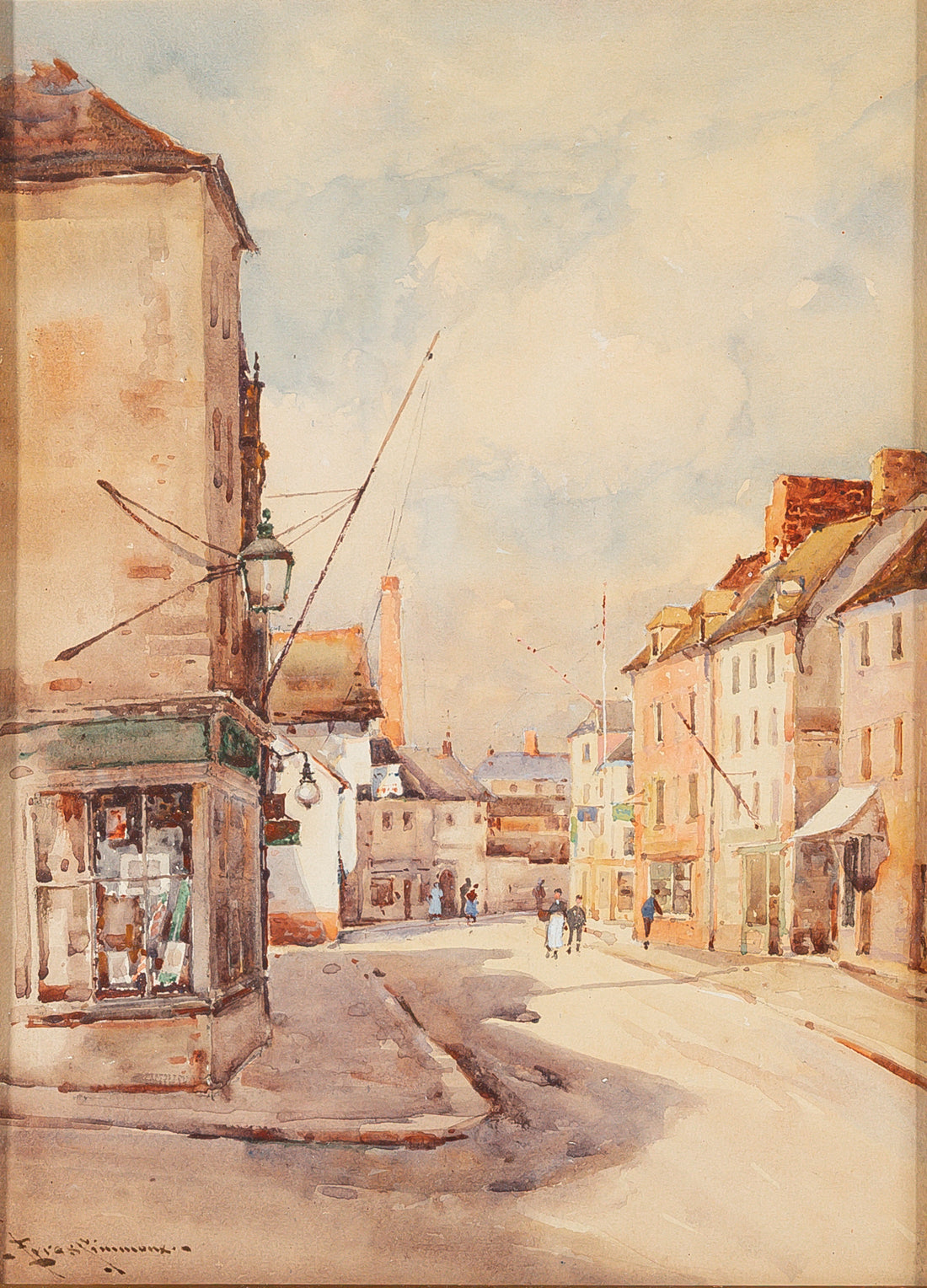Charles Eyres Simmons (British 1872-1955) Street Scene