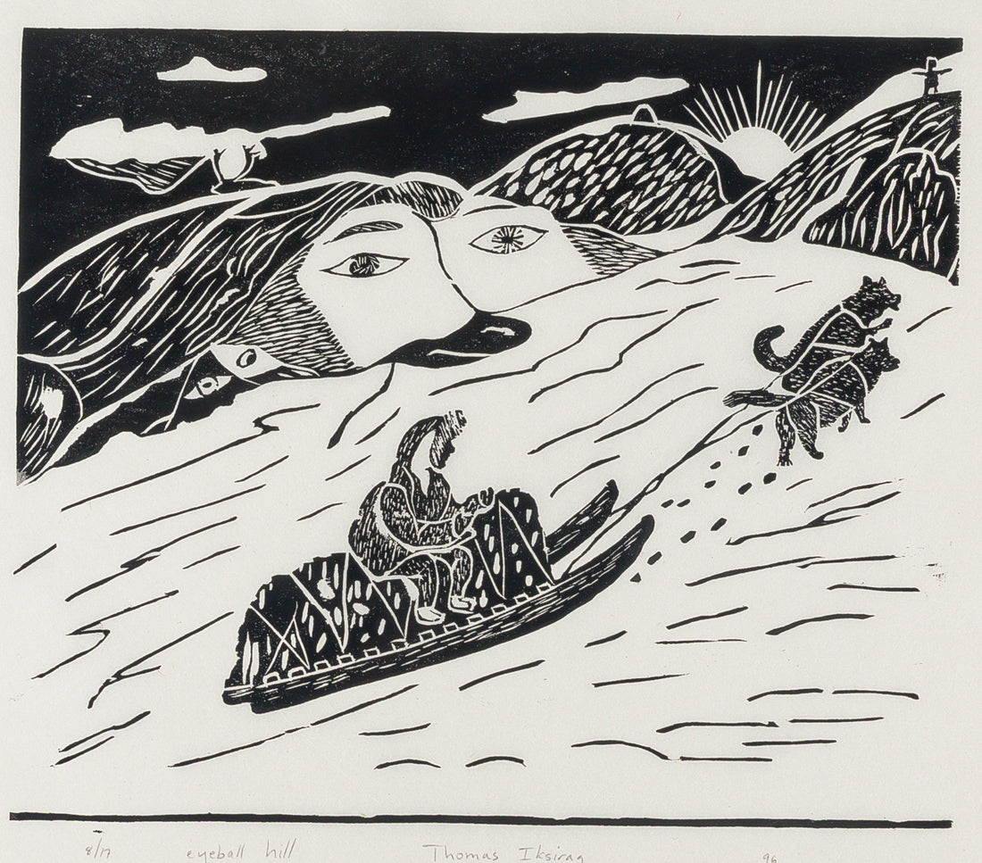 Thomas Iksiraq (Nunavut, 1941-    2023) "Eyeball Hill"