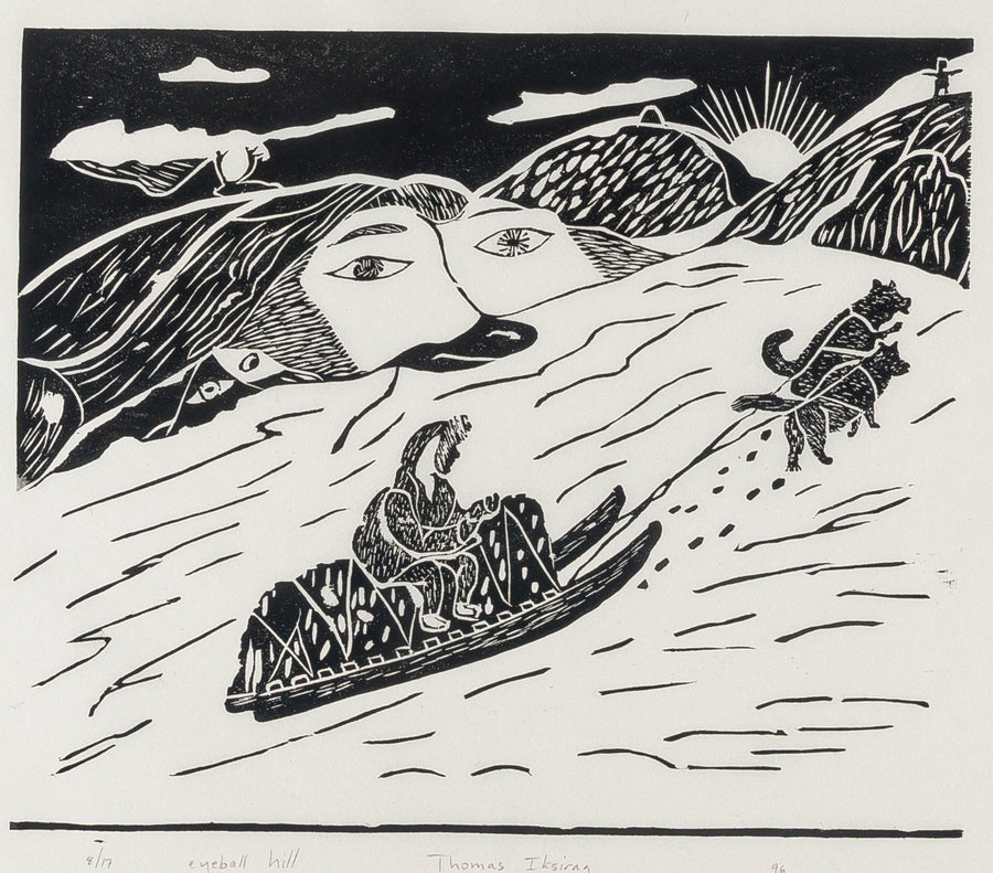 Thomas Iksiraq (Nunavut, 1941-    2023) "Eyeball Hill"