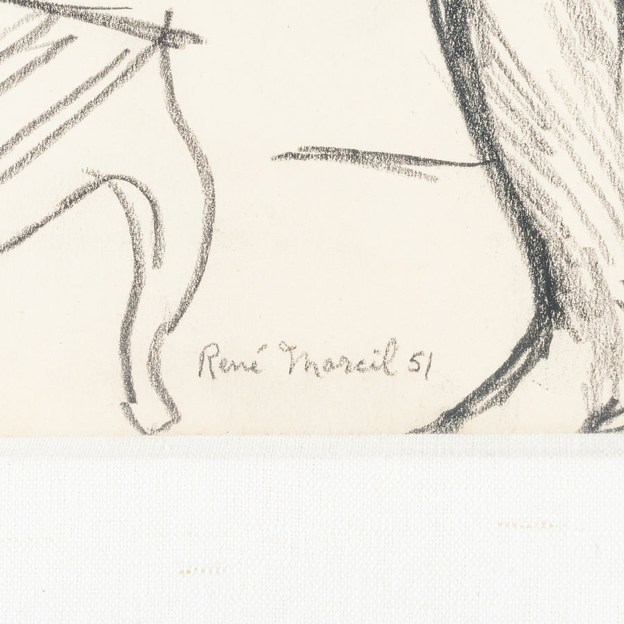 Rene Marcil (Canadian 1917-1993) Standing Nude