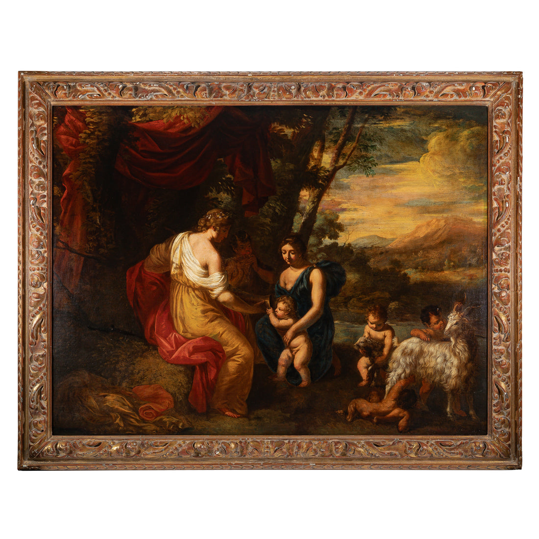 Unknown Artist, Allegorical Figural Forest Scene In 18th C. Style