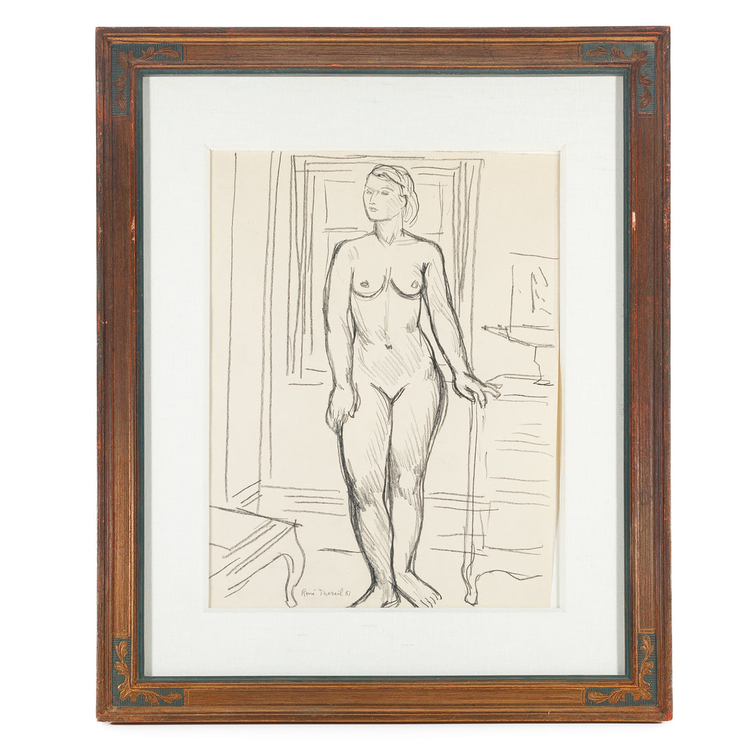 Rene Marcil (Canadian 1917-1993) Standing Nude
