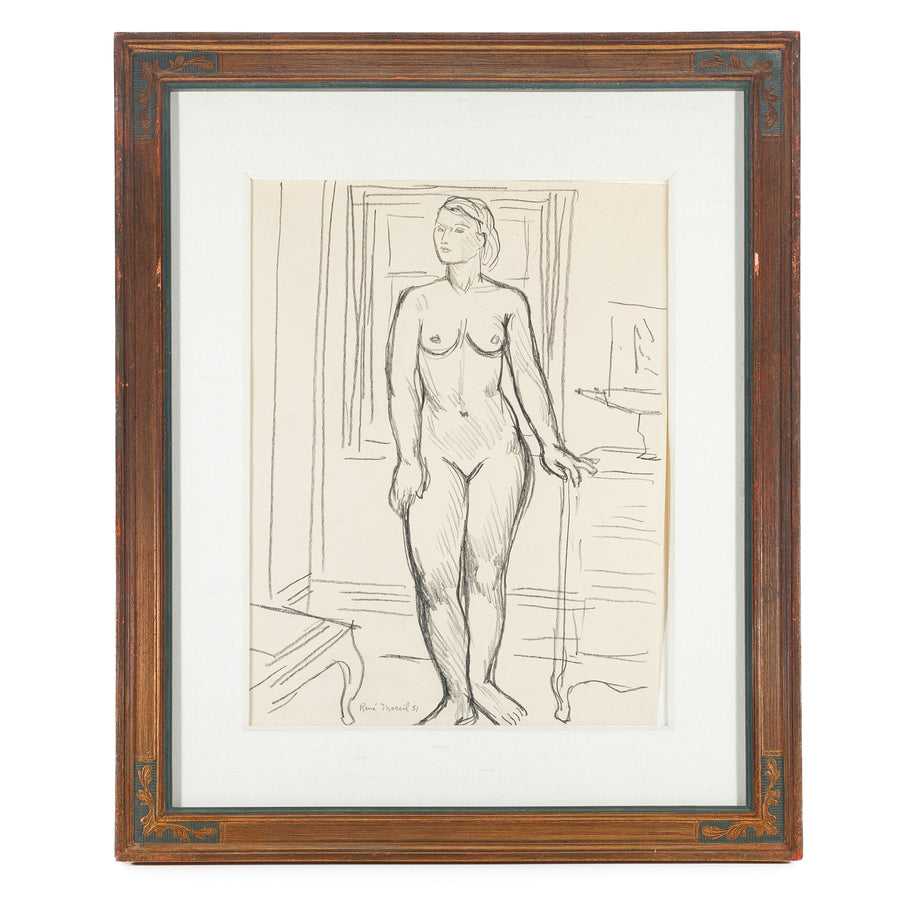 Rene Marcil (Canadian 1917-1993) Standing Nude