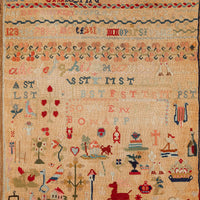 Framed Antique Needlepoint Sampler