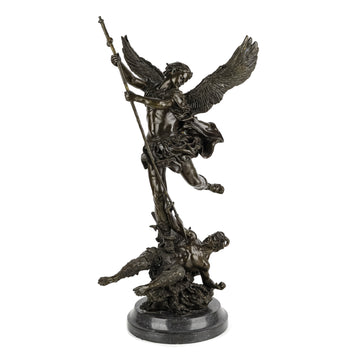 Unknown Artist, Michael Vanquishing The Devil -Cast Bronze