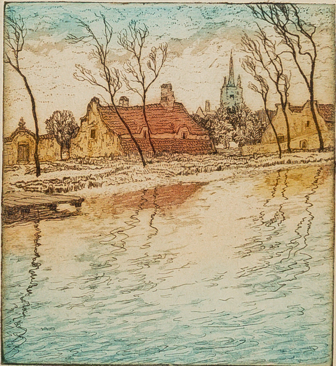 Nicholas Hornyansky (Hungarian       /Canadian 1896-1965) "The Old Canal"