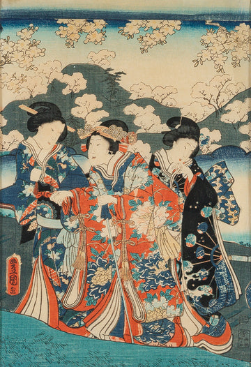 Utagawa Kunisada, Toyokuni III (Japanese 1786-1864) Three Beauties