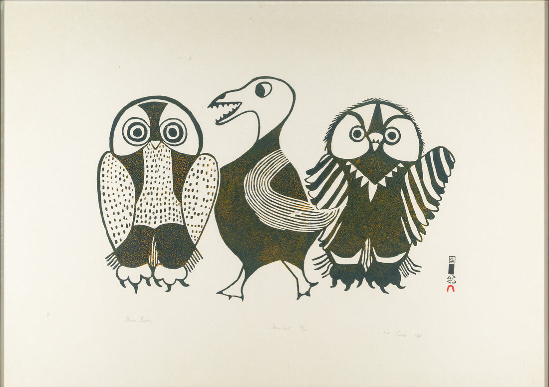 Kunu (Cape Dorset/Kinngait          1923-1966) "Three Birds"