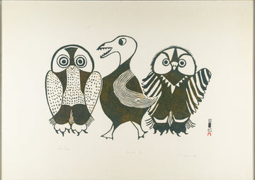 Kunu (Cape Dorset/Kinngait          1923-1966) "Three Birds"