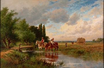 Henry H. Parker (British 1858-      1930) "Haymaking Time"