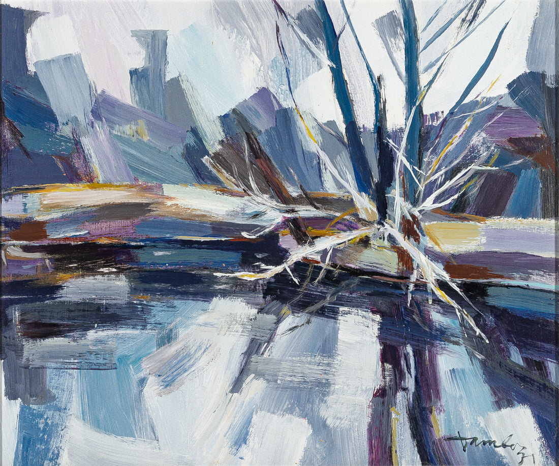 Elmars Dambergs (Latvian Canadian 1924-2014) "Upesmalas Atspogas"