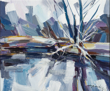 Elmars Dambergs (Latvian Canadian 1924-2014) "Upesmalas Atspogas"