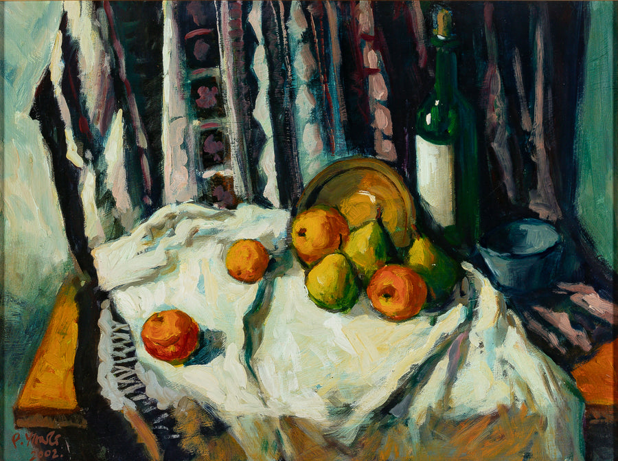 Pei Yang (Canadian 1971) "Fruits With Wine Bottle"