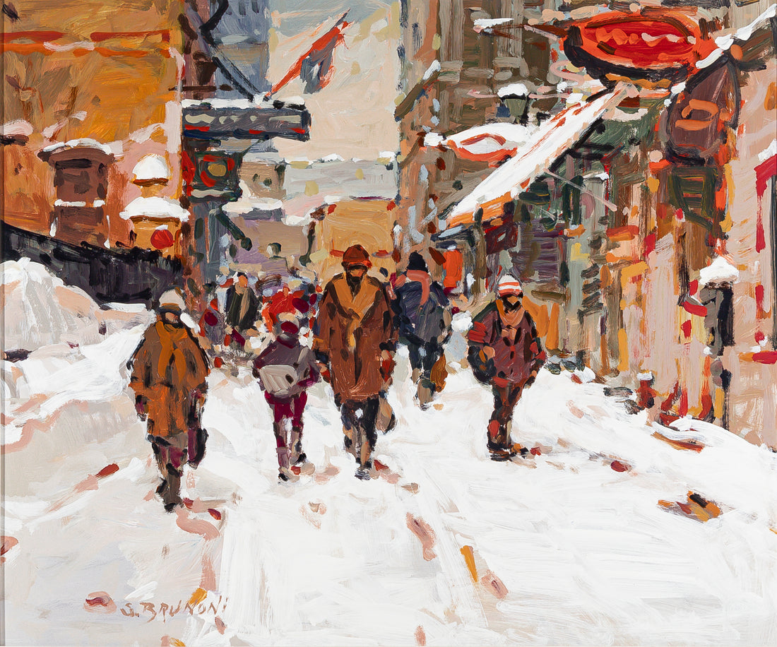 Serge Brunoni (Canadian 1938) "Quebec, Rue St. Anne"