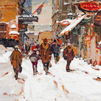 Serge Brunoni (Canadian 1938) "Quebec, Rue St. Anne"