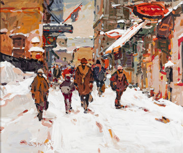 Serge Brunoni (Canadian 1938) "Quebec, Rue St. Anne"