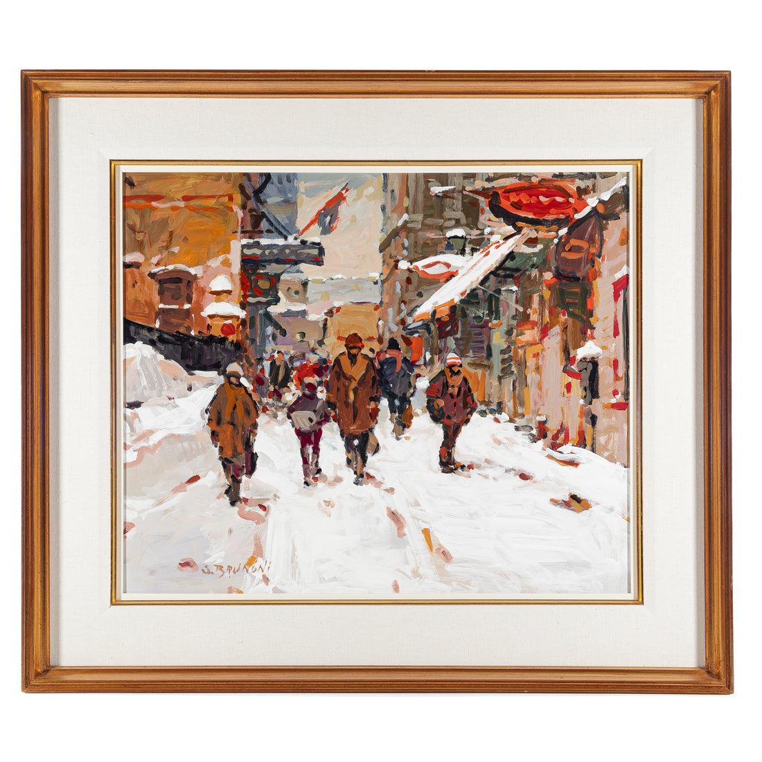 Serge Brunoni (Canadian 1938) "Quebec, Rue St. Anne"