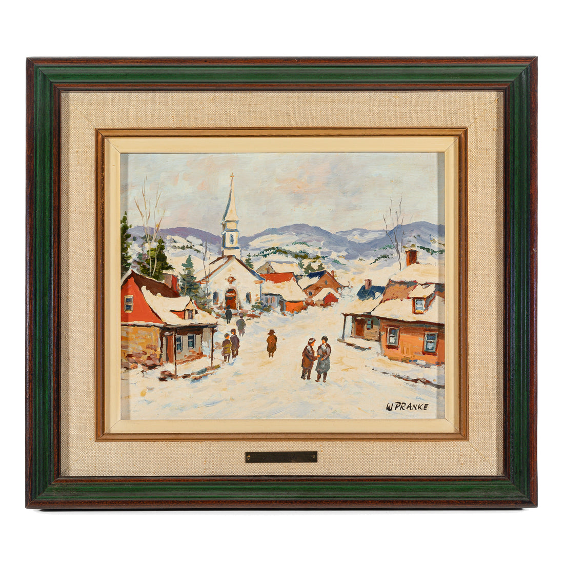 Walter Pranke (Canadian 1925) Winter Village Scene