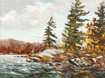 Kay Bowman (Canadian 20th C)  "Muskoka Point Stanley Island"