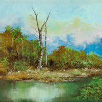 Gomez - Landscape with Naked Birch - Oil on Canvas