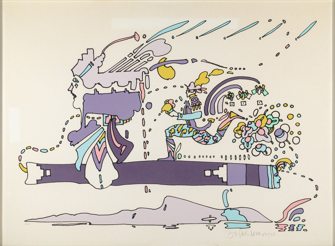 Peter Max (American 1937)     "Translucent Vision" H22"xW30"