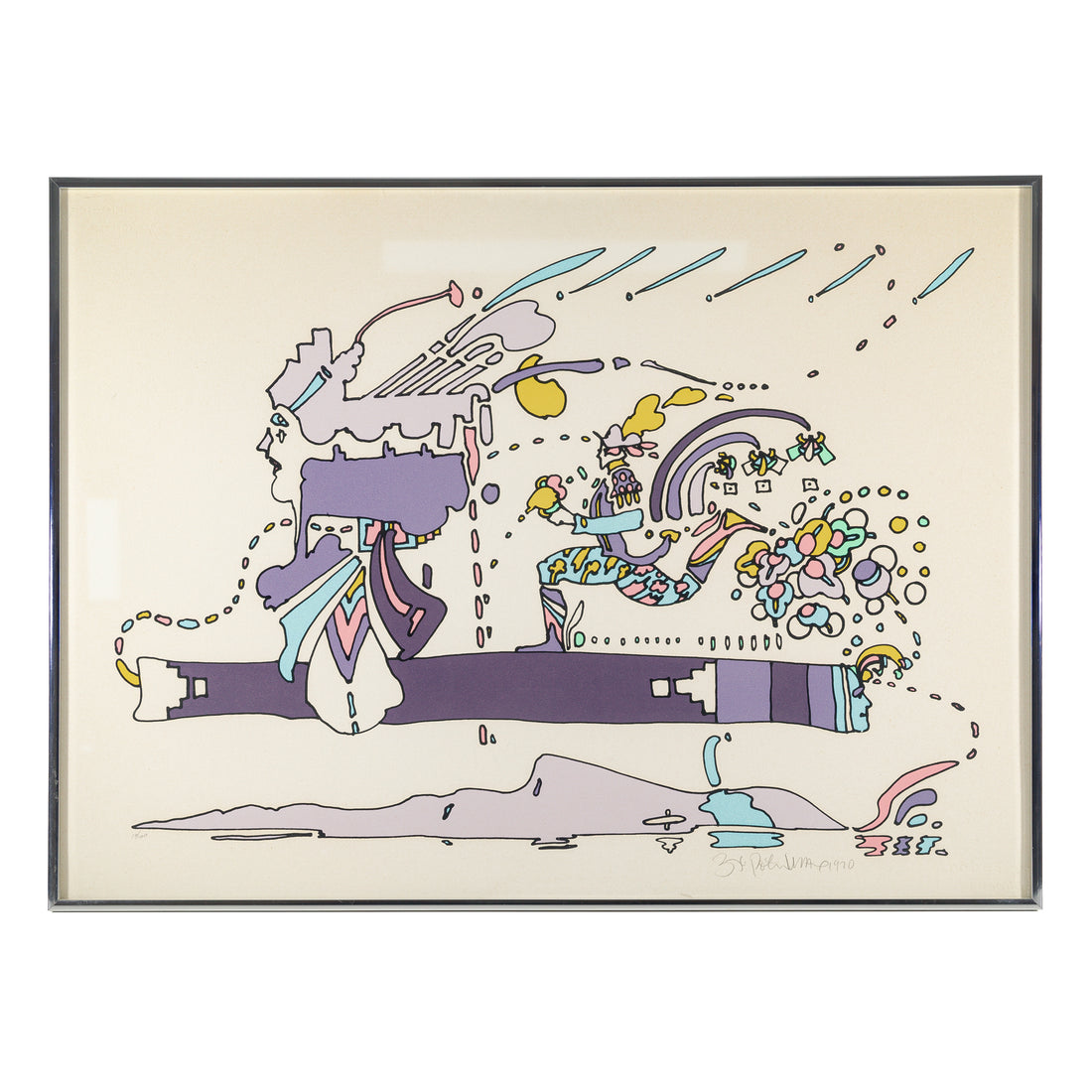 Peter Max (American 1937)     "Translucent Vision" H22"xW30"