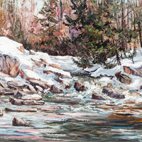 Mary Lampman (Canadian 20th C) "Rosy Glow" H20"xW30"