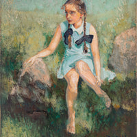 C Pulsford (20th C)                 Portrait Of Young Girl