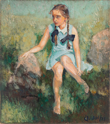C Pulsford (20th C)                 Portrait Of Young Girl