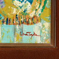 Lina Tayte (20th) Mid Century Modern Portrait Blue Lady