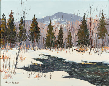 Oscar Daniel De Lall (Russian-Canadian 1903-1971) "Spring Ste. Adele, PQ"