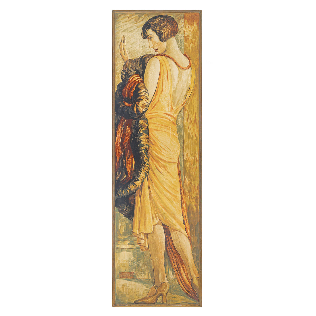 Kiril Go, Woman In Yellow Dress         H60"xW17"